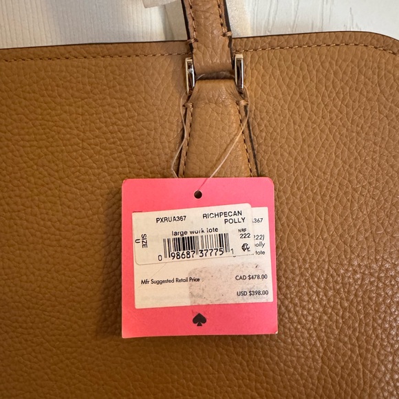 NWT Authentic Kate Spade Polly Tote in Rich Pecan - Picture 3 of 5